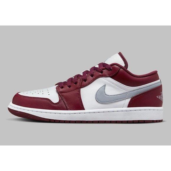 Nike Air Jordan 1 Low 'Bordeaux' Cherrywood White 553558-615 Mens & GS Size 14 - Picture 3 of 13